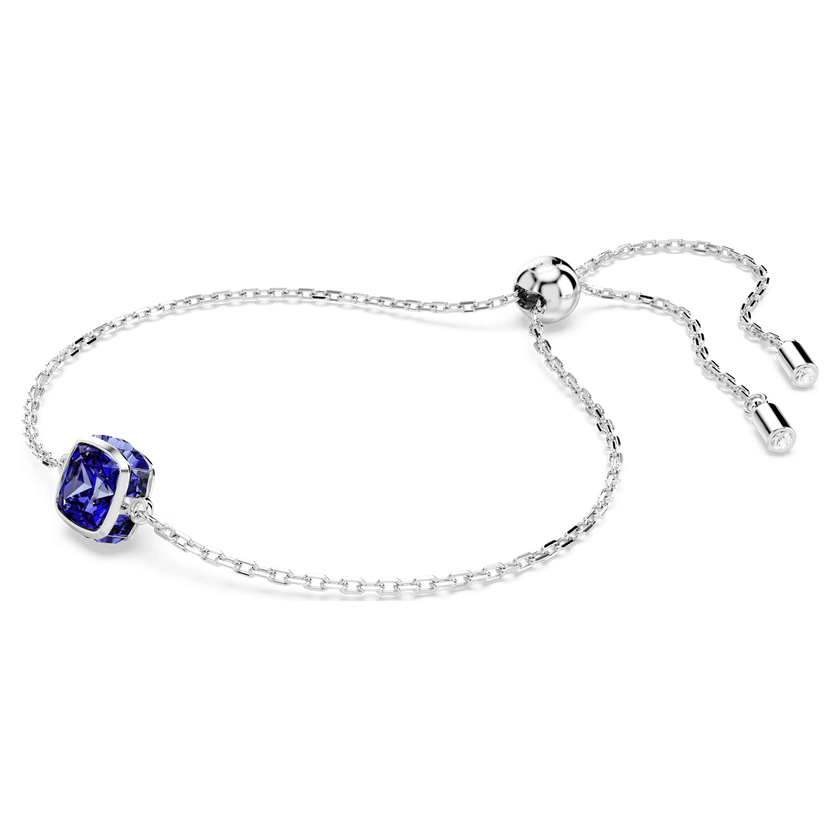 swarovski قلادة birthstone، قطع مربع، september، لون أزرق، طلاء روديوم