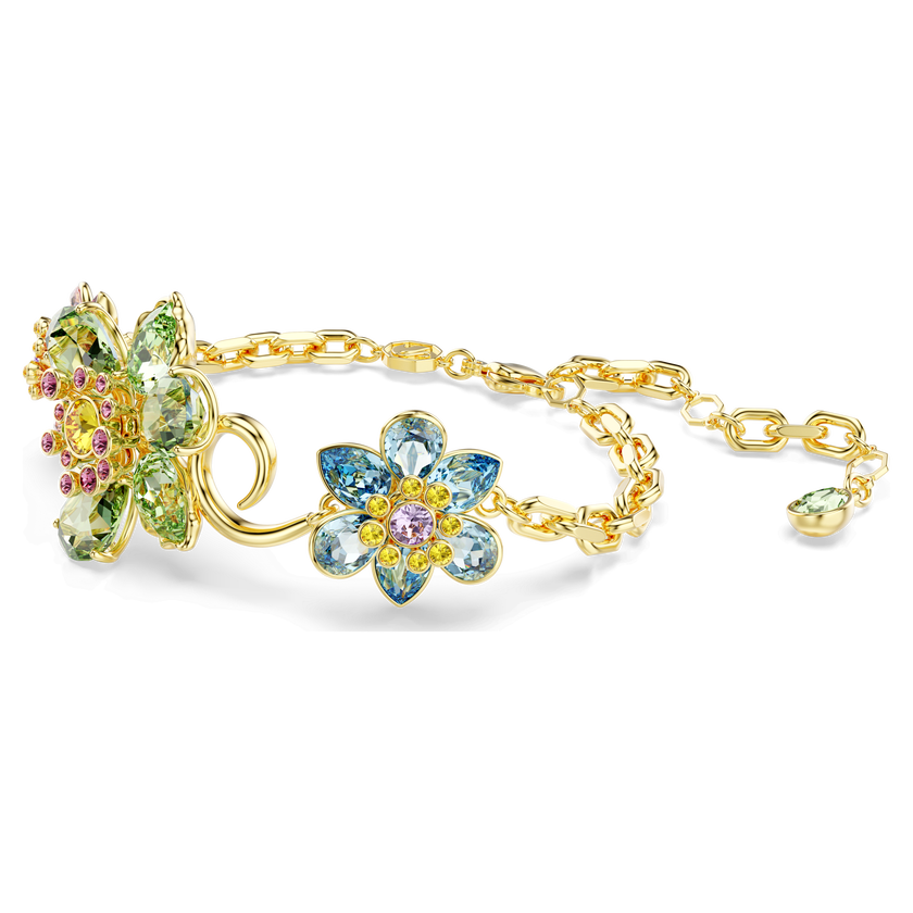swarovski سوار idyllia، قطع متنوع، شكل زهرة، ألوان متعددة، طلاء باللون الذهبي