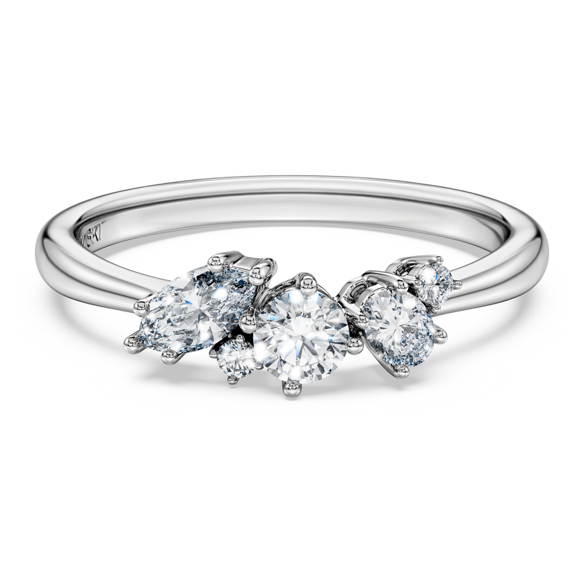 swarovski خاتم galaxy، ألماس مُصنع في المختبر إجمالي 0 43 قيراط، أشكال متنوعة، فضة استرليني