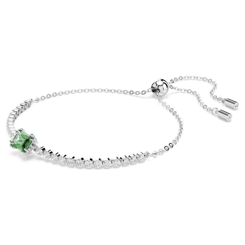 swarovski سوار matrix tennis، قطع متنوع، لون أخضر، طلاء روديوم