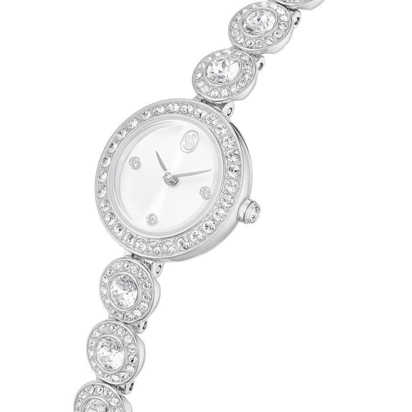 swarovski ساعة una angelic، سوار كريستال، لون فضي، ستانلس ستيل