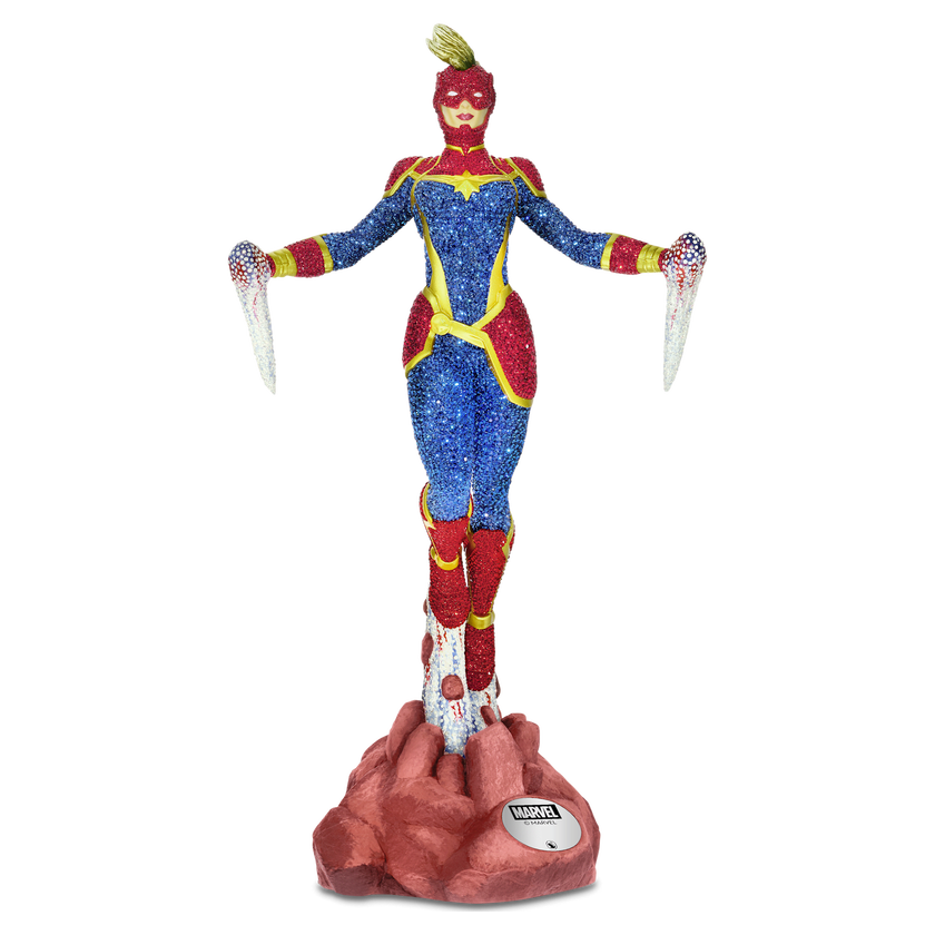 swarovski مجسم captain marvel، مجموعة marvel، إصدار محدود