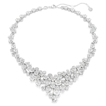 swarovski عقد constella، قطع متنوع، قفل، لون أبيض، طلاء روديوم