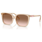 swarovski نظارة شمسية، شكل مربع، sk6049، لون بيج