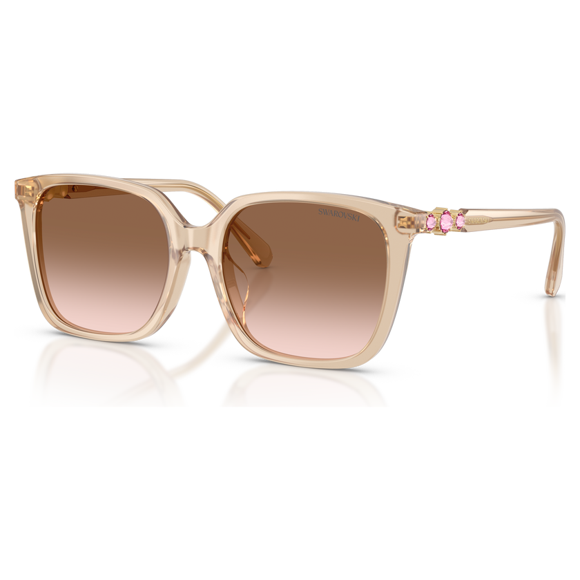 swarovski نظارة شمسية، شكل مربع، sk6049، لون بيج