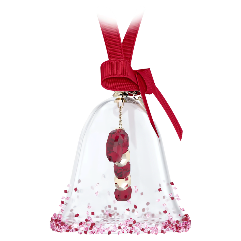 swarovski قطعة زينة holiday cheers على شكل جرس به مجسم حلوى، لون أحمر
