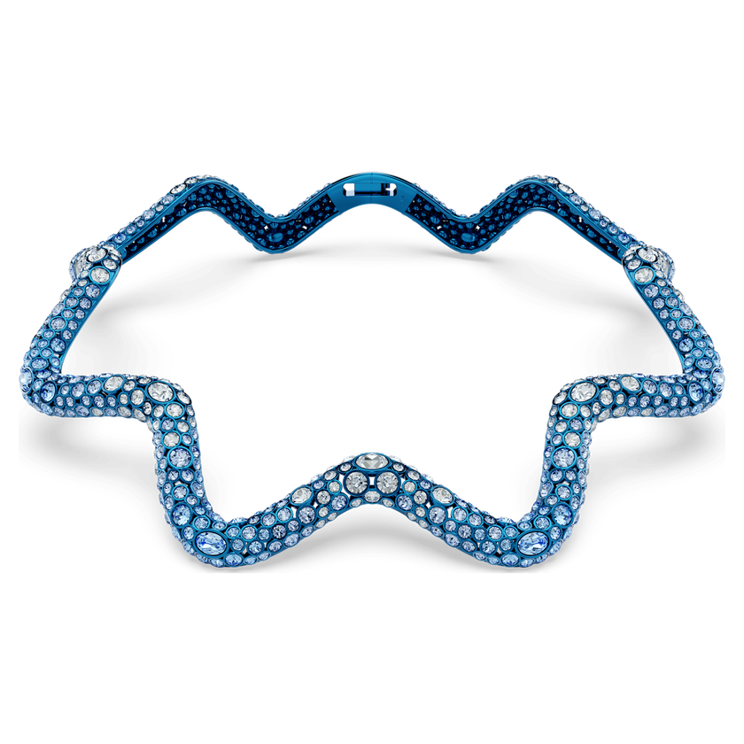 swarovski عقد شوكر sublima، قطع متنوع، لون أزرق، لمسة نهائية باللون الأزرق
