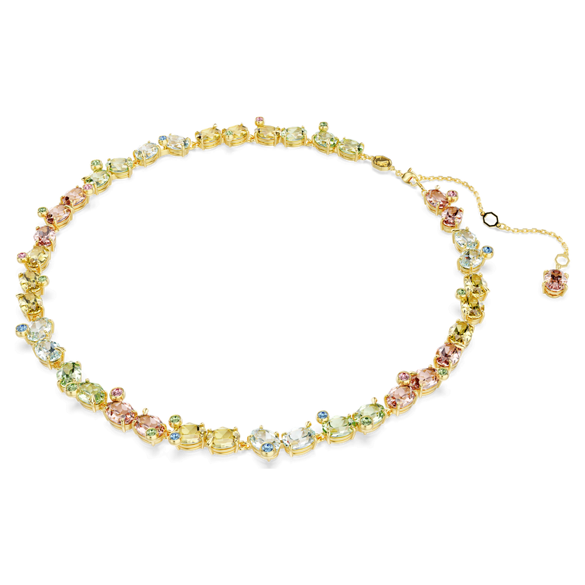 swarovski عقد gema tennis، قطع متنوع، ألوان متعددة، طلاء باللون الذهبي