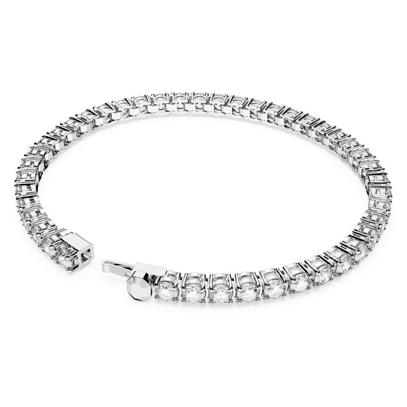 swarovski سوار matrix tennis، قطع مُستدير، لون أبيض، طلاء روديوم
