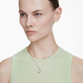 swarovski قلادة gema، قطع متنوع، ألوان متعددة، طلاء باللون الذهبي