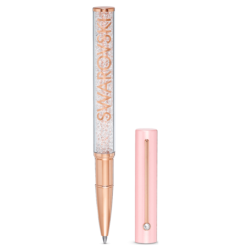 swarovski قلم حبر جاف crystalline gloss، لون وردي، طلاء ذهبي وردي