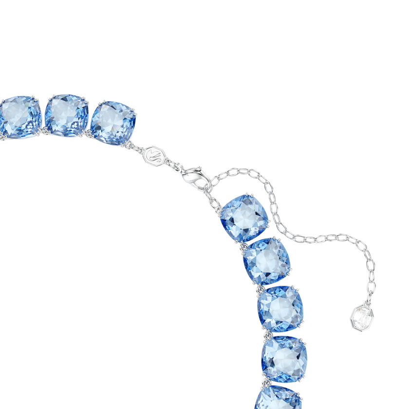 swarovski عقد millenia، قطع كوشن، لون أزرق، طلاء روديوم