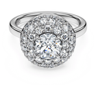 swarovski خاتم سوليتير eternity، أحجار ألماس مُصنعة في المختبر بإجمالي 2 قيراط، ذهب أبيض عيار 18