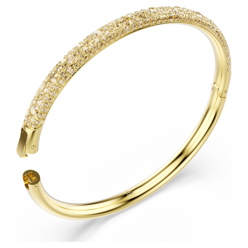 swarovski سوار sublima، كريستالات مُتراصَّة غير متماثلة، لون أبيض، طلاء باللون الذهبي