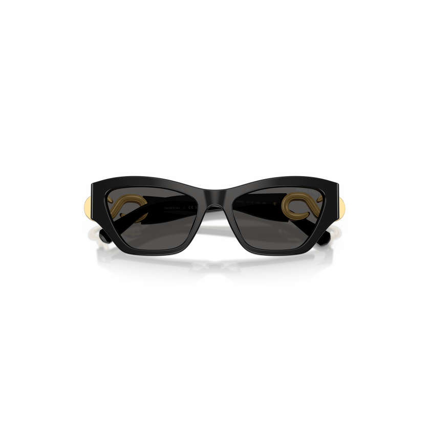 swarovski نظارات شمسية، شكل كات آي، sk6076، لون أسود