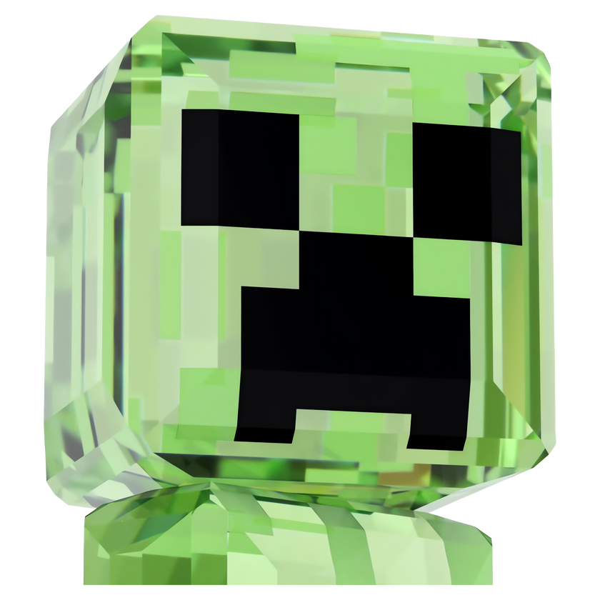 swarovski مجسم كريبر من مجموعة minecraft