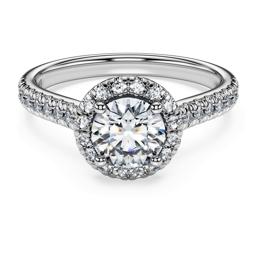 swarovski خاتم سوليتير eternity، ألماس مُصنع في المختبر إجمالي 1 33 قيراط، شكل دائري، ذهب أبيض عيار 18 قيراط