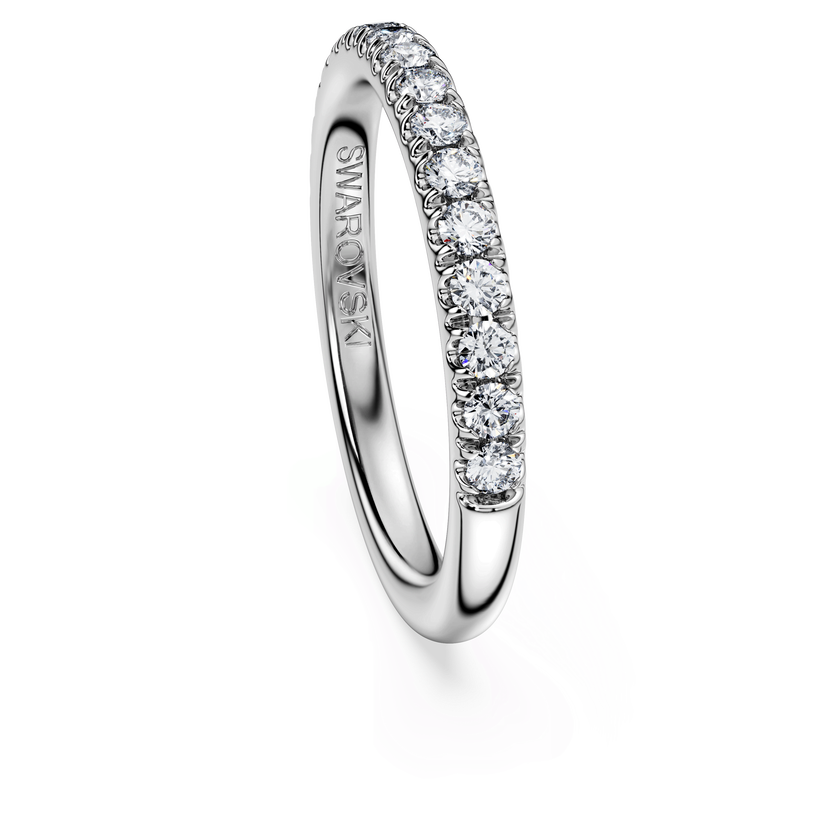 swarovski دبلة eternity، أحجار ألماس مُصنعة في المختبر بإجمالي 0 4 قيراط، ذهب أبيض عيار 18
