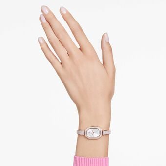 swarovski ساعة dextera، صناعة سويسرية، سوار معدني، لون ذهبي، لمسة نهائية بلون ذهبي شامبين