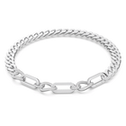 swarovski عقد dextera، مزدان بكريستالات متراصة، تصميم متميز، حلقات متنوعة، لون أبيض، طلاء روديوم