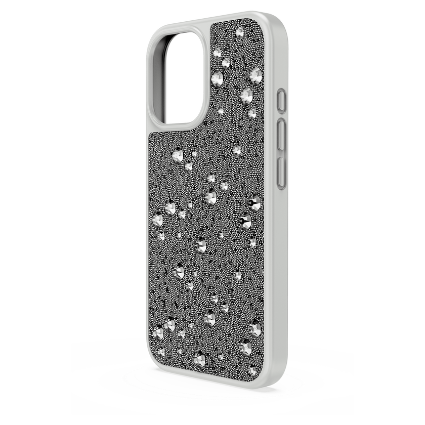 swarovski حافظة هاتف ذكي high، تصميم متباين، iphone  16، لون فضي