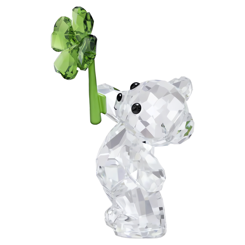 swarovski قطعة زينة على شكل الدب kris bear يحمل تميمة حظ