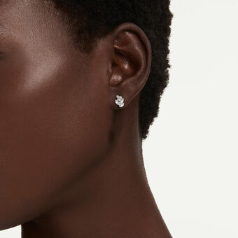 swarovski أقراط دبوسية diapason، قطع متنوع، لون أبيض، طلاء روديوم
