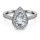 swarovski خاتم سوليتير eternity، ألماس مُصنع في المختبر إجمالي 1 3 قيراط، شكل كمثرى، ذهب أبيض عيار 18 قيراط