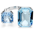 swarovski خاتم مفتوح millenia، مثمن، لون أزرق، طلاء روديوم