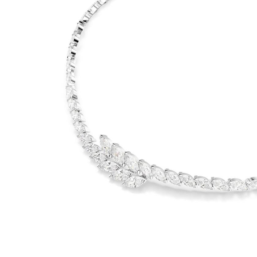 swarovski طقم mesmera، طقم  3 ، قطع ماركيز، لون أبيض، طلاء روديوم
