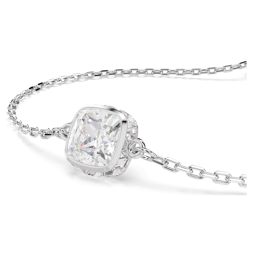 swarovski سوار birthstone، قطع مربع، april، لون أبيض، طلاء روديوم