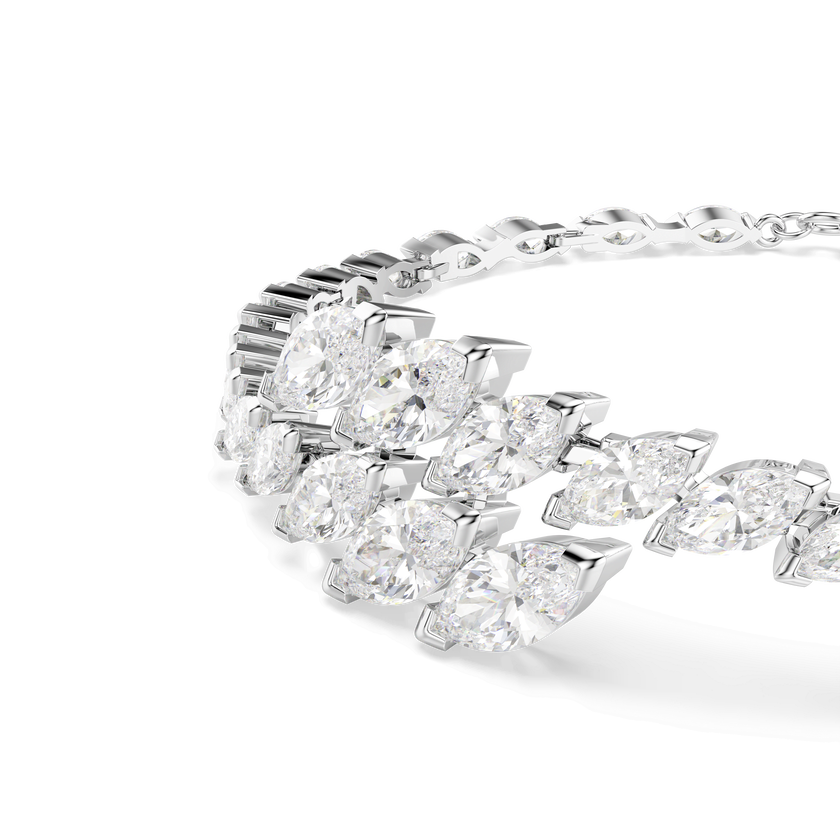swarovski سوار mesmera، قطع ماركيز، لون أبيض، طلاء روديوم