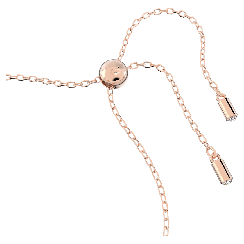 swarovski سوار hollow، لون أبيض، طلاء ذهبي وردي