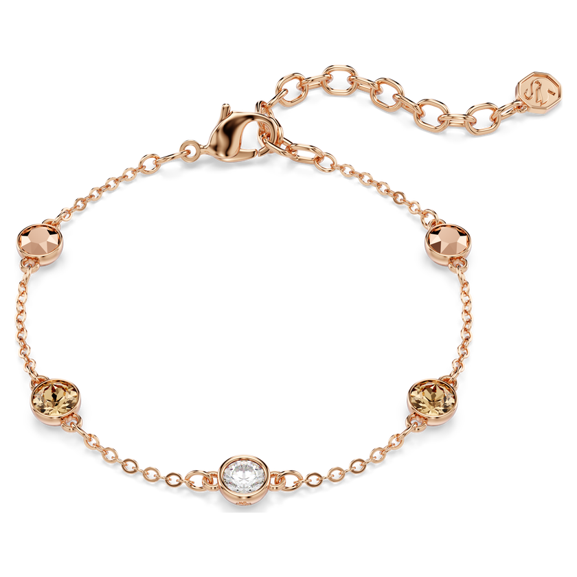 swarovski سوار imber، قطع مُستدير، ألوان متعددة، لمسة نهائية من الذهب الوردي عيار 18 قيراط