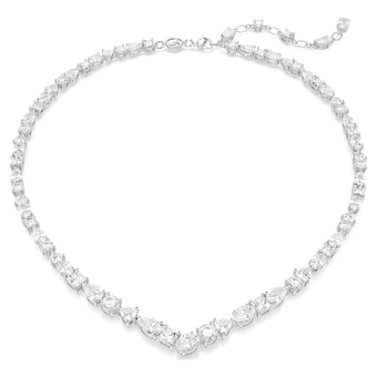 swarovski عقد mesmera، قطع متنوع، لون أبيض، طلاء روديوم