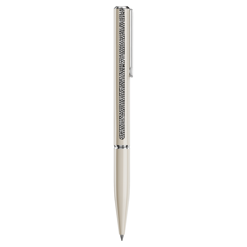 swarovski قلم حبر جاف crystal shimmer glide، لون بيج، لون بيج لامع، طلاء كروم