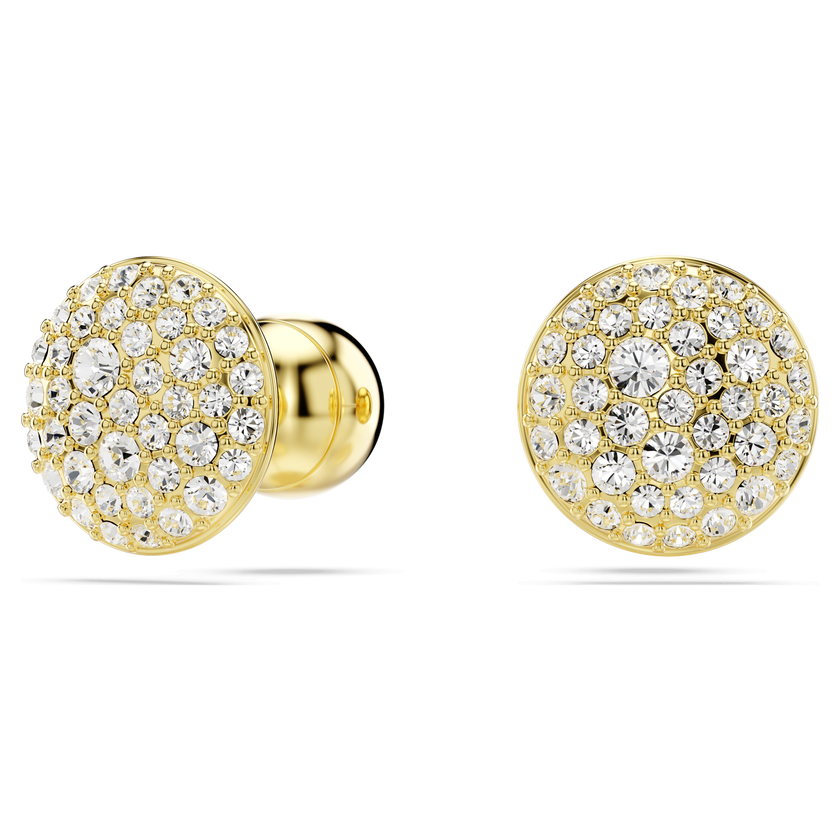 swarovski أقراط دبوسية sublima، لون أبيض، طلاء بلون ذهبي