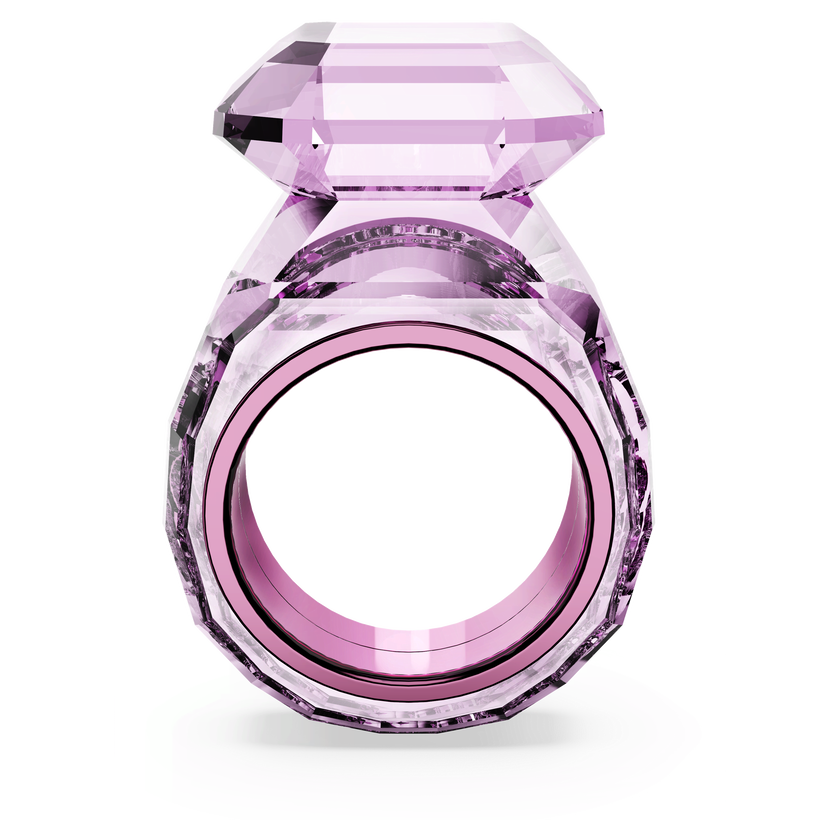 swarovski خاتم كوكتيل lucent، قطع مُثَمَّن، لون وردي
