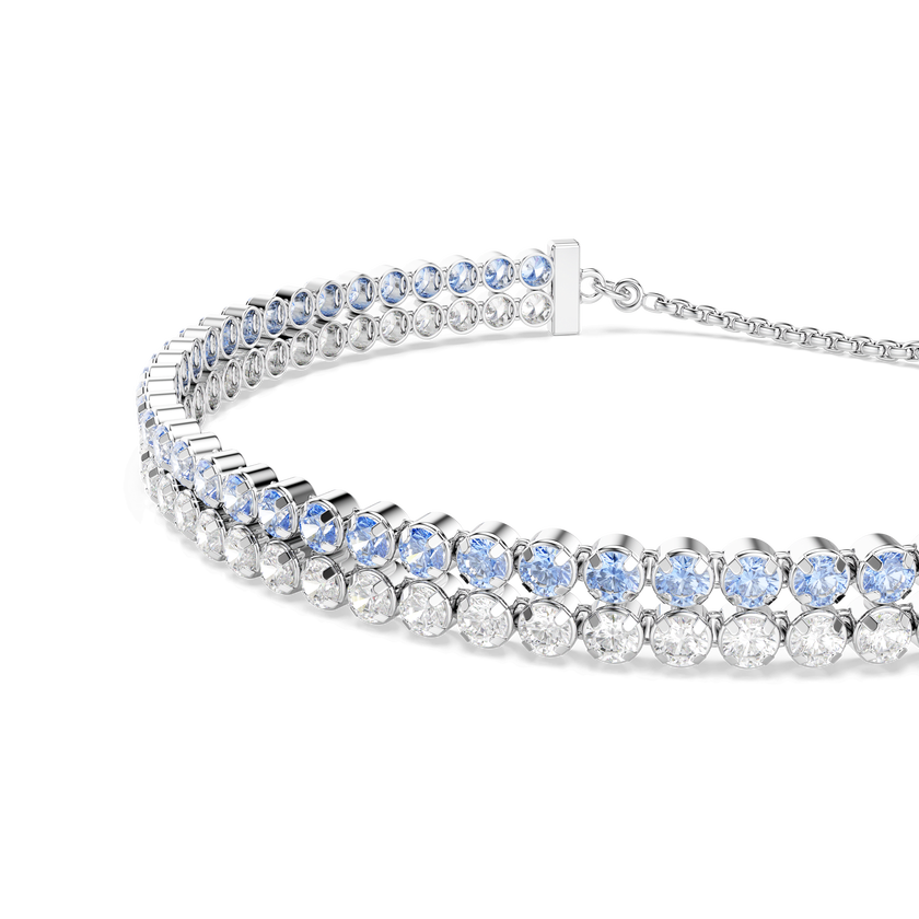 swarovski سوار matrix، قطع مُستدير، لون أزرق، طلاء روديوم