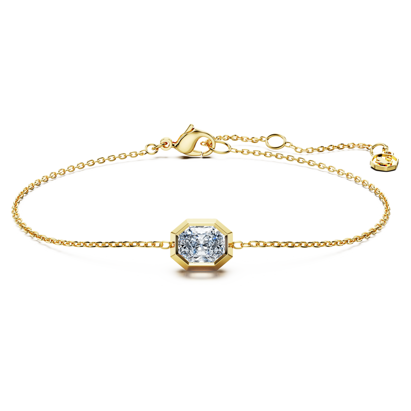 swarovski سوار octagon، ألماس مُصنع في المختبر إجمالي 0 5 قيراط، شكل مثمن، ذهب أصفر عيار 18 قيراط