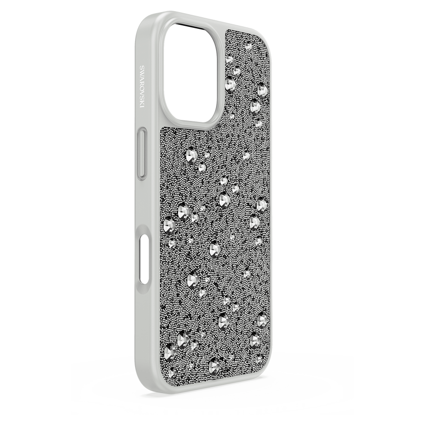 swarovski حافظة هاتف ذكي high، تصميم متباين، iphone  16، لون فضي