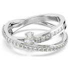swarovski خاتم hyperbola، قطع متنوع، لون أبيض، طلاء روديوم