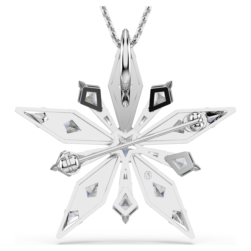 swarovski قلادة idyllia، شكل نجمة، لون أبيض، طلاء روديوم