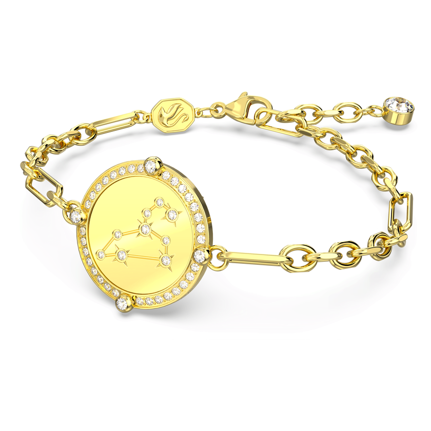 swarovski سوار zodiac، leo، لون ذهبي، طلاء بلون ذهبي