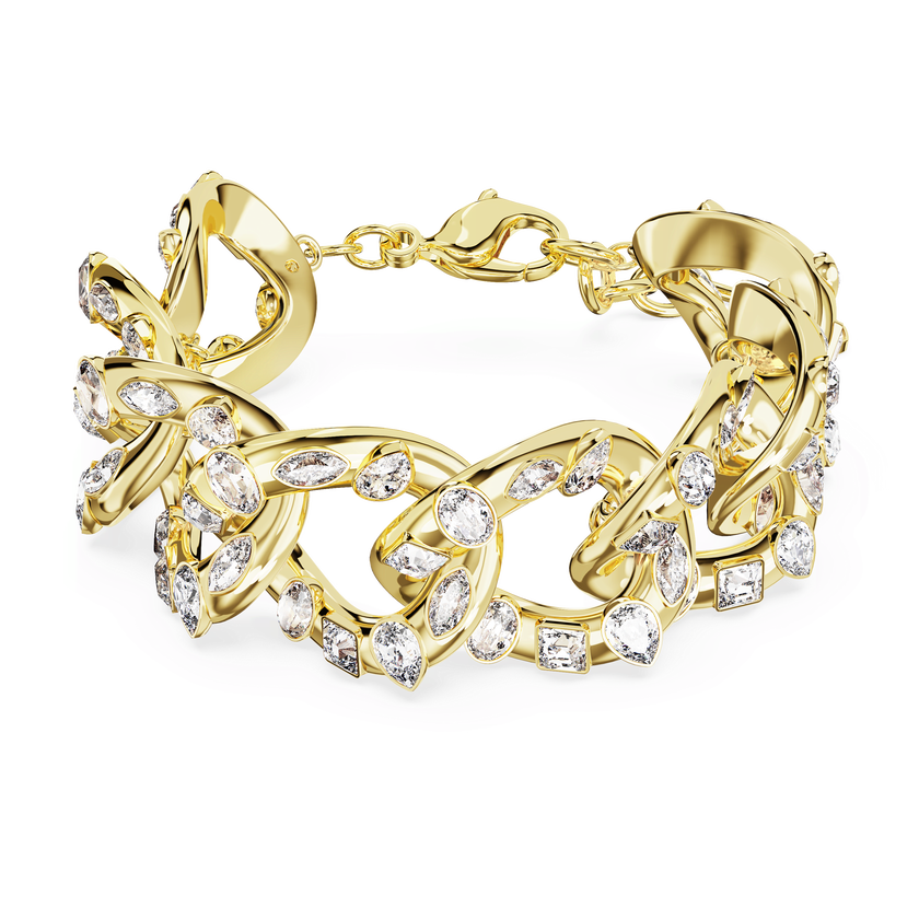 swarovski سوار imber، تصميم متميز، قطع متنوع، لون أبيض، طلاء بلون ذهبي