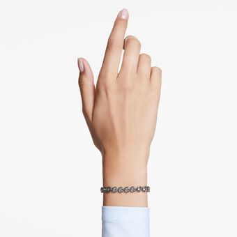 swarovski سوار imber، قطع مُستدير، لون أسود، طلاء روثينيوم