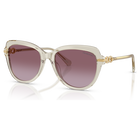 swarovski نظارات شمسية، شكل فراشة، sk6073، لون بيج