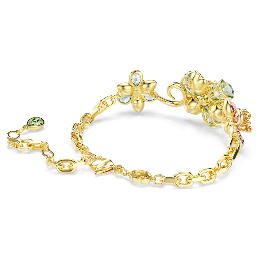 swarovski سوار idyllia، قطع متنوع، شكل زهرة، ألوان متعددة، طلاء باللون الذهبي
