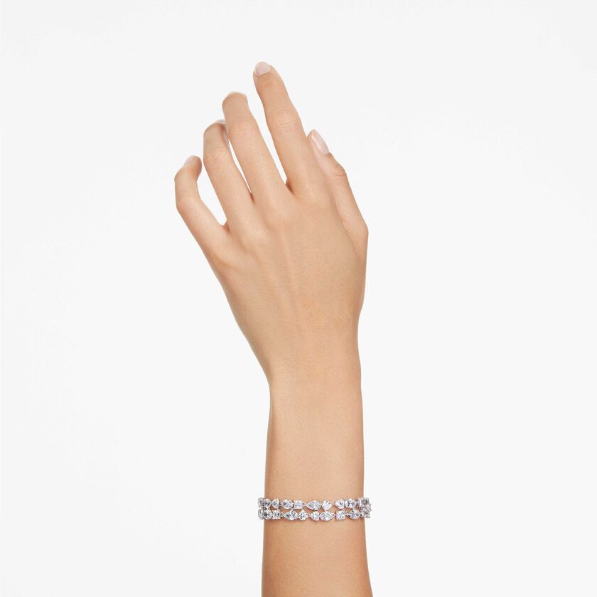 swarovski سوار mesmera، قطع متنوع، لون أبيض، طلاء روديوم