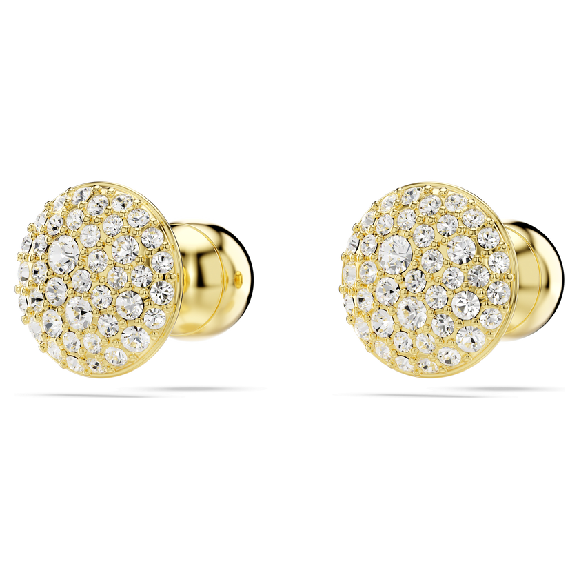 swarovski أقراط دبوسية sublima، لون أبيض، طلاء بلون ذهبي